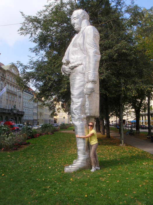 Aluminium sculpture of Maximilian von Montgelas.